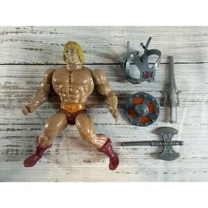 Vintage 1982 MOTU He-Man Mexico Figure 100% Complete USA WEAPONS